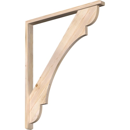 Ekena Millwork Olympic Craftsman Smooth Bracket w/ Offset Brace, Douglas Fir, 3 1/2"W x 42"D x 48"H BKT0402X42X48OLY04SDF